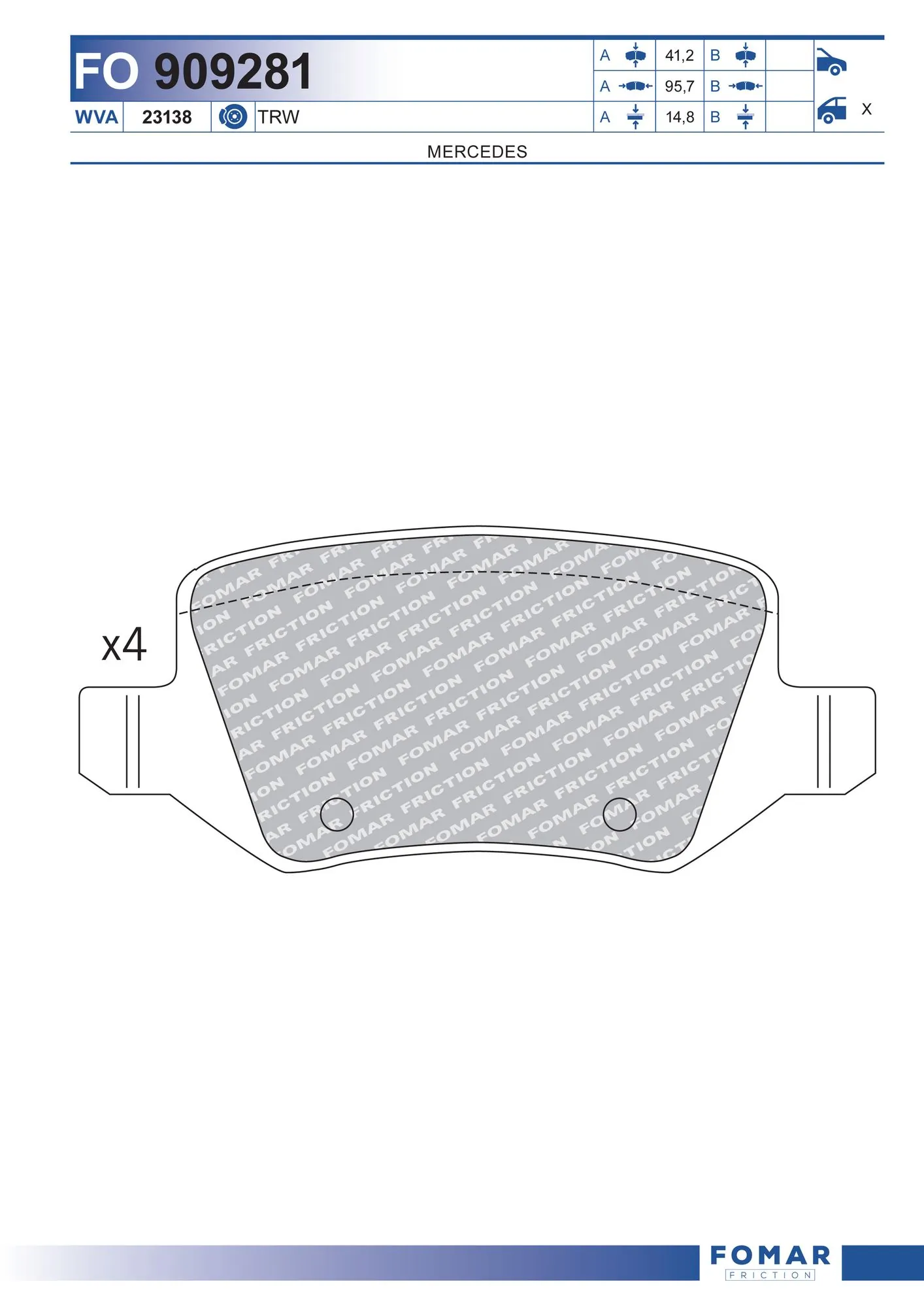 Brake Pad Set, disc brake